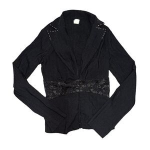 Gothcore bedazzled cross lace blazer by Vanity